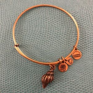 Alex and Ani Conch Shell Gold Bracelet